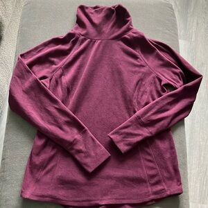 Women's Plum Fleece Pullover Turtleneck